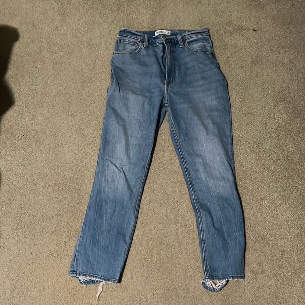 Abercrombie & Fitch The Ankle Straight Ultra High Rise Jean